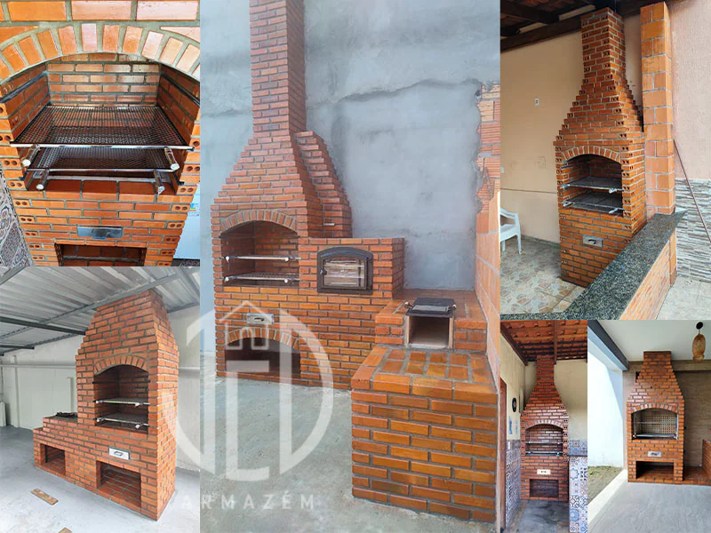 Churrasqueira de tijolos construída pela JCD Armazém